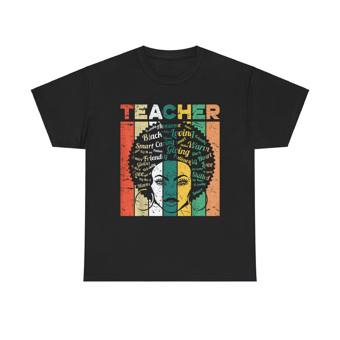 Melaninated Teacher Retro T-Shirt