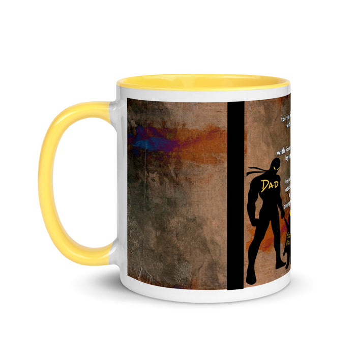 Abstract "Black Dads Matter" Mug with Color Inside